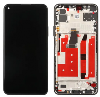 Дисплей (Экран) Huawei P40 lite 5G CDY-N29A. Nova 7 SE CDY-NX9B, CDY-AN00. Honor 30S CDY-AN90, CDY-NX9A с тачскрином (сенсором) черный с рамкой