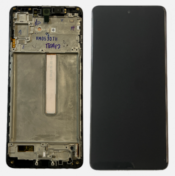 Дисплей (Экран) Samsung M536 (SM-M536B, SM-M536B/DS) Galaxy M53 5G с тачскрином (сенсором) черный с рамкой Оригинал
