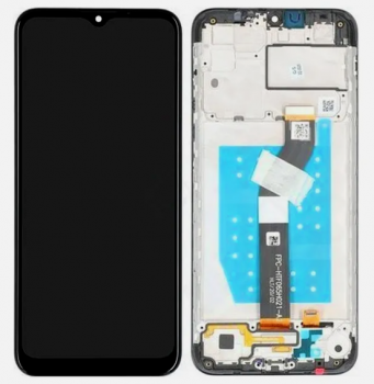 Дисплей (Экран) Motorola XT2055, XT2055-1, XT2055-2 Moto G8 Power Lite с тачскрином (сенсором) черный с рамкой