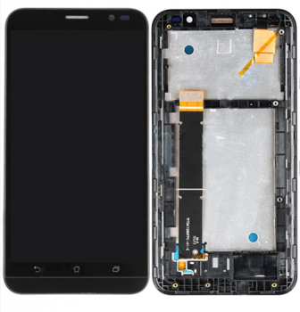 Дисплей (Экран) (LCD) Asus ZenFone Go (ZB551KL) с сенсором чёрный + рамка Оригинал