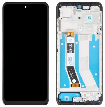 Дисплей (Экран) Motorola XT2237 Moto G73 с тачскрином (сенсором) черный с рамкой Оригинал