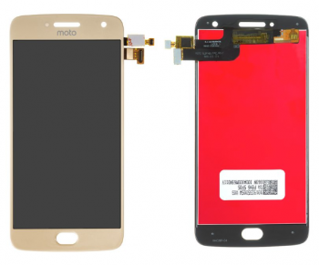 Дисплей (Экран) (LCD) Motorola XT1684 Moto G5 Plus, XT1685, XT1687 с сенсором золотой