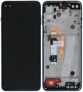 Дисплей (Экран) Motorola XT2125, XT2125-4 Moto G100 с тачскрином (сенсором) черный с рамкой Оригинал