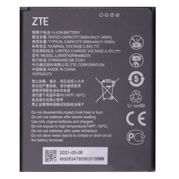 Батарея (аккумулятор) ZTE Blade A31 Plus Li3830T43P8H486375 3000mAh Оригинал