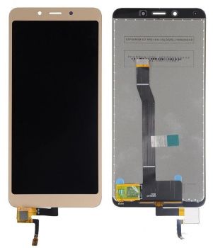 Дисплей (Экран) Xiaomi Redmi 6 M1804C3DG, Redmi 6A M1804C3CG с тачскрином (сенсором) золотой Оригинал
