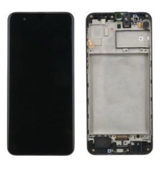 Дисплей (Экран) Samsung M315 (SM-M315F, SM-M315F/DS) Galaxy M31 с тачскрином (сенсором) черный с рамкой OLED