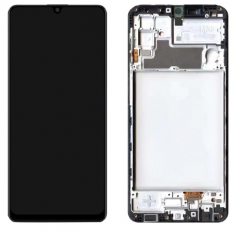 Дисплей (Экран) Samsung M325 (SM-M325F, SM-M325F/DS) Galaxy M32 с тачскрином (сенсором) черный с рамкой TFT