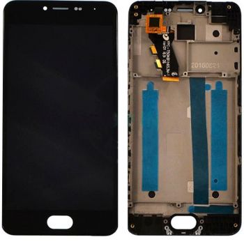 Дисплей (Экран) (LCD) Meizu M3s (Y685Q, Y685H) с сенсором чёрный + рамка