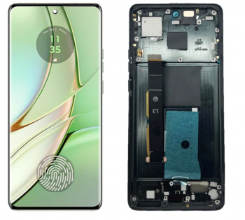 Дисплей (Экран) Motorola XT2303, XT2303-1, XT2303-2 Moto Edge 40 с тачскрином (сенсором) черный с рамкой Оригинал