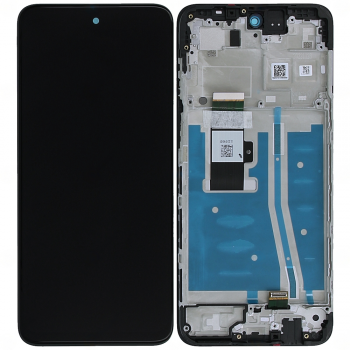 Дисплей (Экран) Motorola XT2335, XT2335-2 Moto G53 с тачскрином (сенсором) черный с рамкой Оригинал