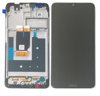 Дисплей (Экран) Nokia 2.4 TA-1270, TA-1277, TA-1275, TA-1274 с тачскрином (сенсором) черный с рамкой