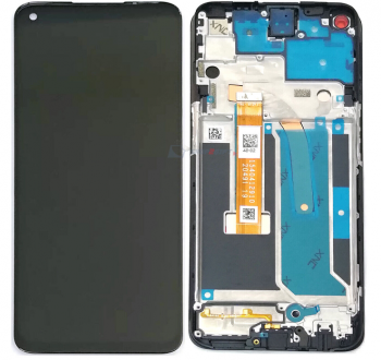 Дисплей (Экран) OnePlus Nord N10 5G BE2029, BE2025, BE2026, BE2028 с тачскрином (сенсором) черный с рамкой Оригинал