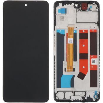 Дисплей (Экран) Oppo A60 CPH2631 с тачскрином (сенсором) черный с рамкой Оригинал