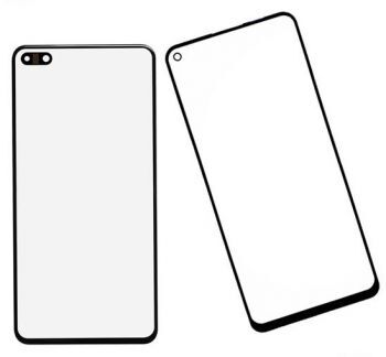 Cтекло дисплея Huawei P40 ANA-AN00, ANA-TN00 черное Оригинал
