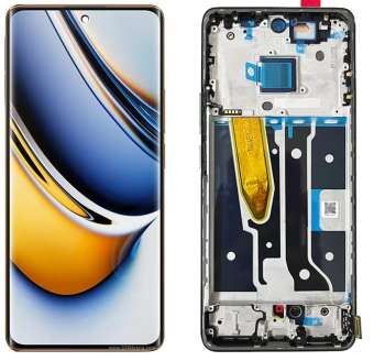 Дисплей (Экран) Realme 11 Pro RMX3771. Realme 11 Pro Plus RMX3740, RMX3741 с тачскрином (сенсором) черный с рамкой Оригинал