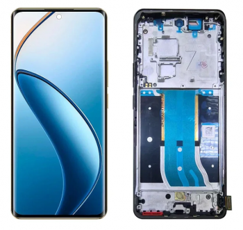Дисплей (Экран) Realme 12 Pro 5g RMX3842, RMX3843. Realme 12 Pro Plus RMX3840, RMX3841 с тачскрином (сенсором) черный с рамкой Оригинал