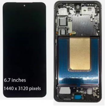 Дисплей (Экран) Samsung S926 (SM-S926B, SM-S926B/DS) Galaxy S24 Plus с тачскрином (сенсором) черный с рамкой Оригинал