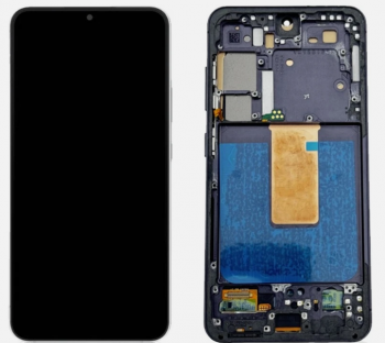Дисплей (Экран) Samsung S911 (SM-S911B, SM-S911B/DS) Galaxy S23 с тачскрином (сенсором) черный с рамкой TFT