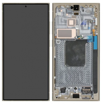 Дисплей (Экран) Samsung S928 (SM-S928B, SM-S928B/DS) Galaxy S24 Ultra с тачскрином (сенсором) черный с рамкой Оригинал