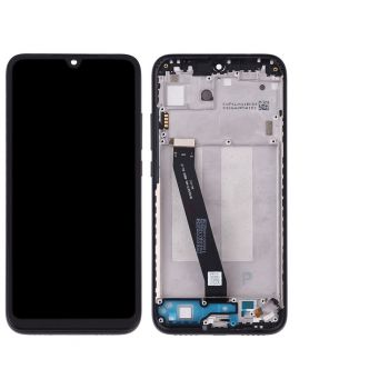 Дисплей (Экран) Xiaomi Redmi 7 с тачскрином (сенсором) черный с рамкой синего цвета