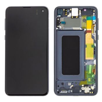 Дисплей (Экран) Samsung G970 (SM-G970F, SM-G970F/DS) Galaxy S10e с тачскрином (сенсором) черный с рамкой Оригинал