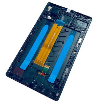 Дисплей (Экран) Samsung T225 (SM-T225N) Galaxy Tab A7 Lite LTE с тачскрином (сенсором) черный с рамкой Оригинал
