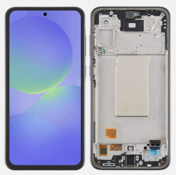 Дисплей (Экран) Samsung A366 (SM-A366B, SM-A366B/DS) Galaxy A36 5G с тачскрином (сенсором) черный с рамкой OLED