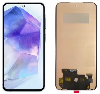 Дисплей (Экран) Samsung A556 (SM-A556B, SM-A556B/DS) Galaxy A55 с тачскрином (сенсором) черный TFT