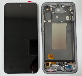 Дисплей (Экран) Samsung A566 (SM-A566B, SM-A566B/DS) Galaxy A56 5G с тачскрином (сенсором) черный с рамкой OLED