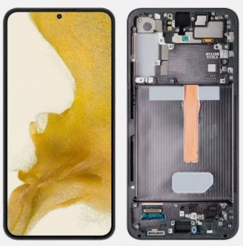 Дисплей (Экран) Samsung S906 (SM-S906B, SM-S906B/DS) Galaxy S22 Plus 5G с тачскрином (сенсором) черный с рамкой TFT