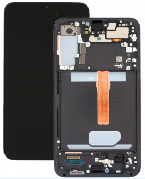 Дисплей (Экран) Samsung S906 (SM-S906B, SM-S906B/DS) Galaxy S22 Plus 5G с тачскрином (сенсором) черный с рамкой OLED