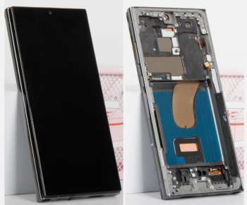 Дисплей (Экран) Samsung S918 (SM-S918B, SM-S918B/DS) Galaxy S23 Ultra с тачскрином (сенсором) черный с рамкой TFT