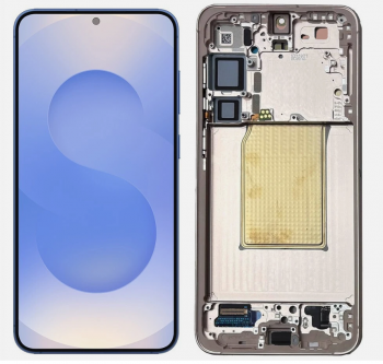 Дисплей (Экран) Samsung S936 (SM-S936B, SM-S936B/DS) Galaxy S25 Plus с тачскрином (сенсором) черный с рамкой Оригинал