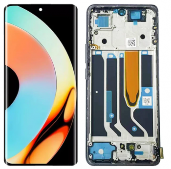 Дисплей (Экран) Realme 10 Pro Plus 5G RMX3687, RMX3686 с тачскрином (сенсором) черный с рамкой Оригинал