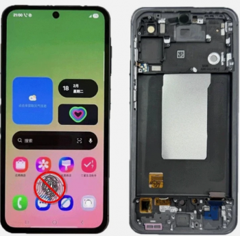 Дисплей (Экран) Samsung A566 (SM-A566B, SM-A566B/DS) Galaxy A56 5G с тачскрином (сенсором) черный с рамкой TFT