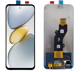 Дисплей (Экран) Tecno Spark Go 1 KL4, Spark 30C KL5n с тачскрином (сенсором) черный Оригинал
