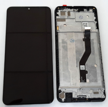 Дисплей (Экран) ZTE Blade A72 с тачскрином (сенсором) черный с рамкой