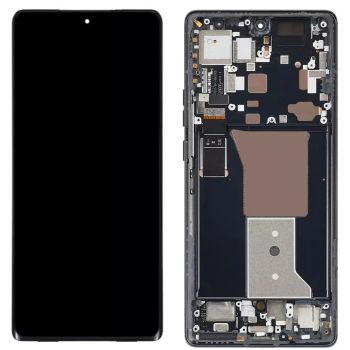 Дисплей (Экран) Motorola XT2301 Moto Edge 40 Pro с тачскрином (сенсором) черный с рамкой Оригинал