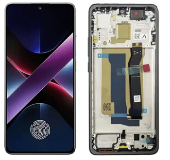 Дисплей (Экран) Xiaomi Poco X7 Pro 2412DPC0AG с тачскрином (сенсором) черный с рамкой Оригинал