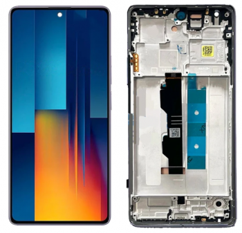 Дисплей (Экран) Xiaomi Redmi Note 13 Pro 4G 23117RA68G с тачскрином (сенсором) черный с рамкой OLED