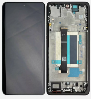 Дисплей (Экран) Xiaomi Redmi Note 13 Pro Plus 23090RA98C, 23090RA98G с тачскрином (сенсором) черный с рамкой Оригинал