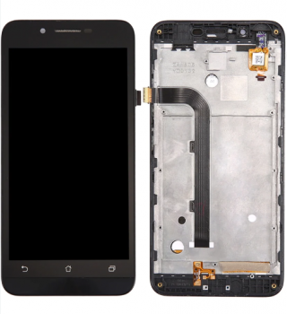 Дисплей (Экран) (LCD) Asus ZenFone Go (ZC500TG) с сенсором чёрный + рамка Оригинал