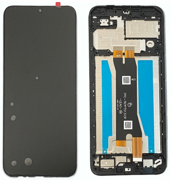 Дисплей (Экран) ZTE Blade A35 Z2453, Blade A55 Z2450 с тачскрином (сенсором) черный с рамкой Оригинал