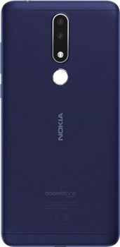 Задняя крышка Nokia 3.1 Plus Dual Sim TA-1104, TA-1113, TA-1117, TA-1118, TA-1124, TA-1125 синяя Оригинал