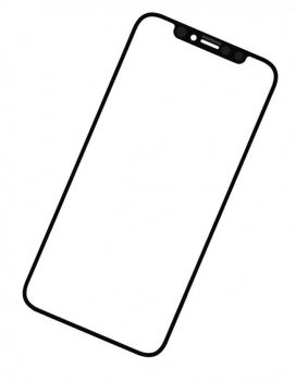 Cтекло дисплея Apple iPhone XS Max A2101, A1921, A2104 черное Оригинал