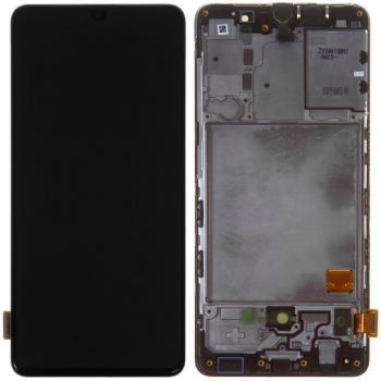 Дисплей (Экран) Samsung A415 (SM-A415F, SM-A415F/DSN) Galaxy A41 с тачскрином (сенсором) черный с рамкой OLED