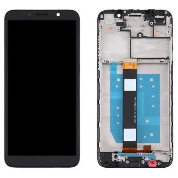 Дисплей (Экран) Motorola XT2029, XT2029-2 Moto E6 Play с тачскрином (сенсором) черный с рамкой