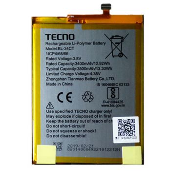 Батарея (аккумулятор) Tecno Camon 11S CB7 BL-34CT 3500mAh Оригинал