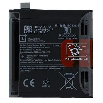 Батарея (аккумулятор) OnePlus 7 Pro GM1911, GM1917, GM1920 BLP699 4000mAh Оригинал