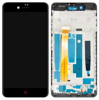 Дисплей (Экран) ZTE Nubia Z11 Mini S NX549J с тачскрином (сенсором) черный с рамкой